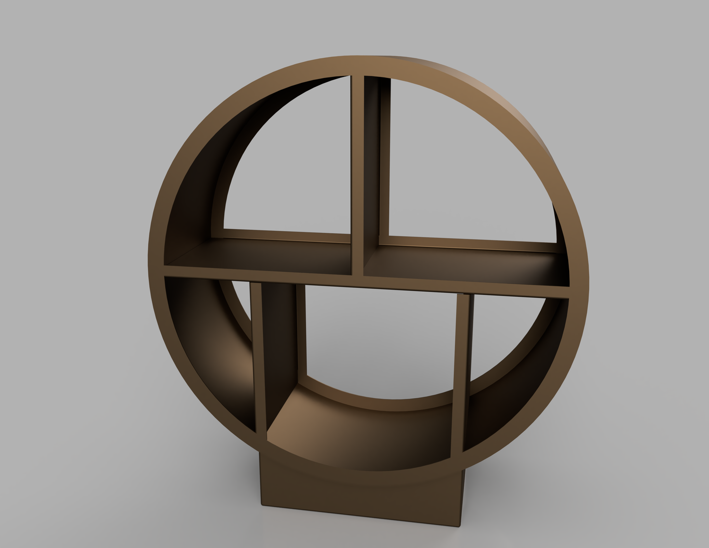 1100mm British manufactured metal Circular Log Store in special effect Bronze, suitable for indoor and outdoor use.