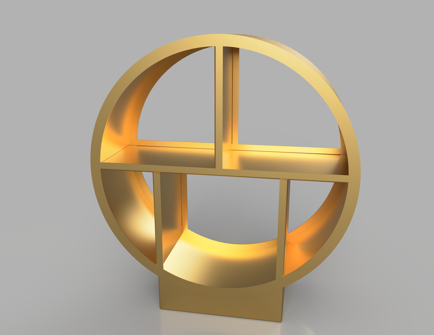 1100mm British manufactured metal Circular Log Store in special effect Gold, suitable for indoor and outdoor use.