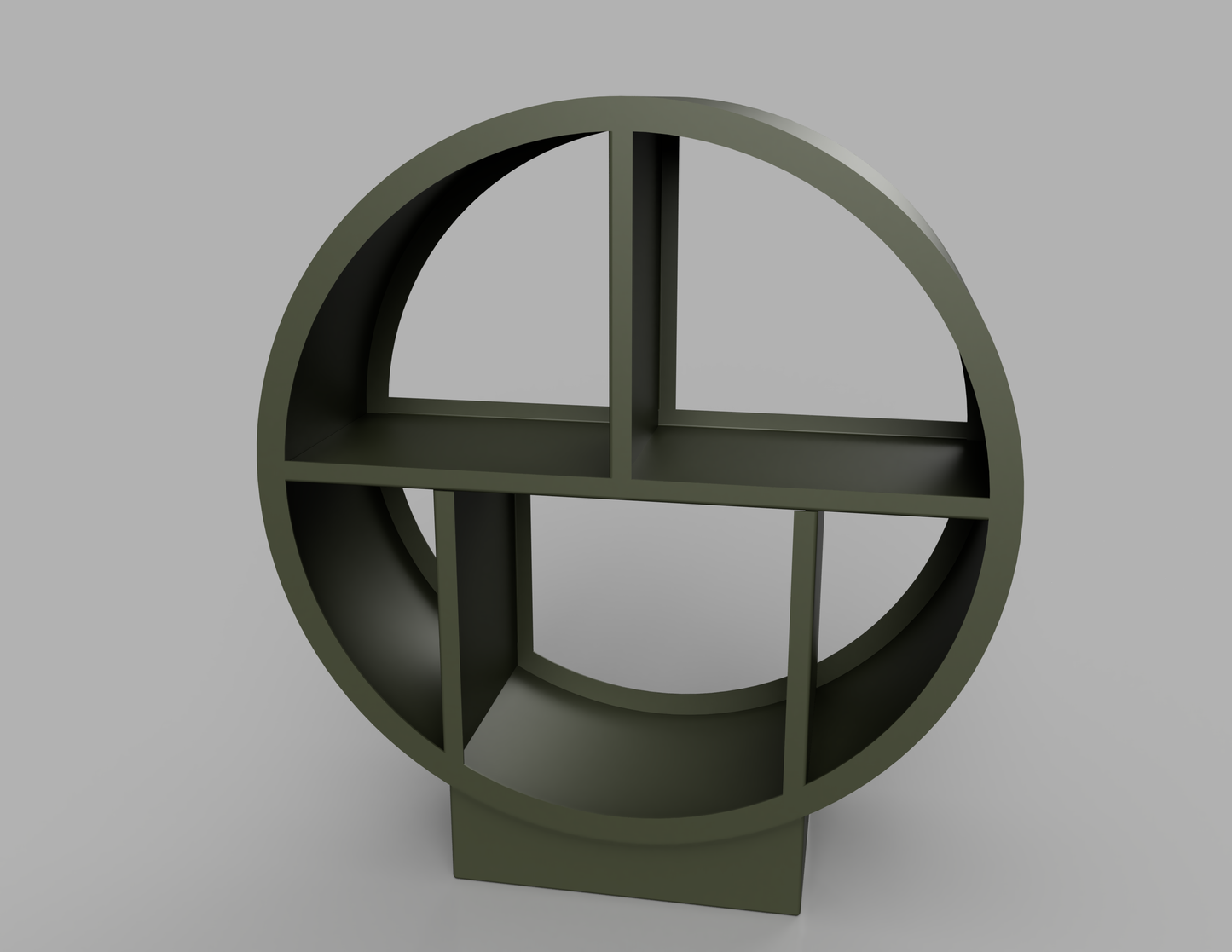 1100mm British manufactured metal Circular Log Store in RAL6003 Olive Green, suitable for indoor and outdoor use.