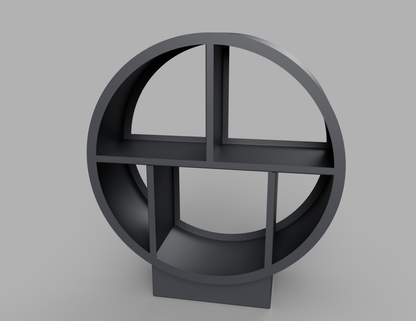 1100mm British manufactured metal Circular Log Store in RAL7015 Slate Grey, suitable for indoor and outdoor use.