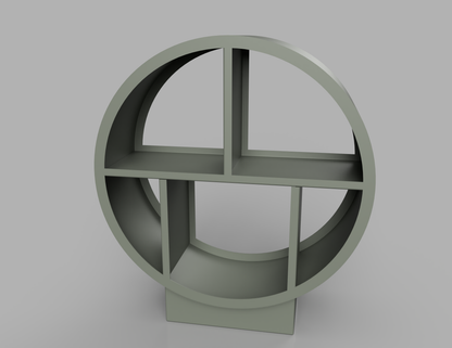 1100mm British manufactured metal Circular Log Store in RAL7033 Cement Grey, suitable for indoor and outdoor use.
