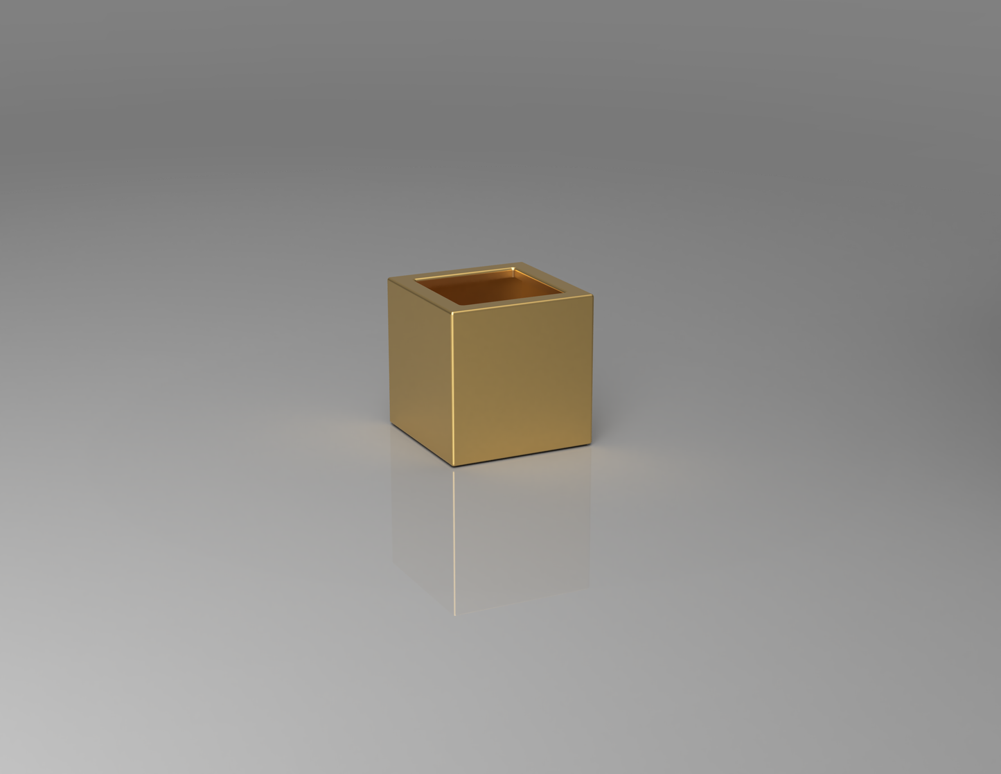 300mm British manufactured square metal planter in Special effect Gold, suitable for indoor and outdoor use.