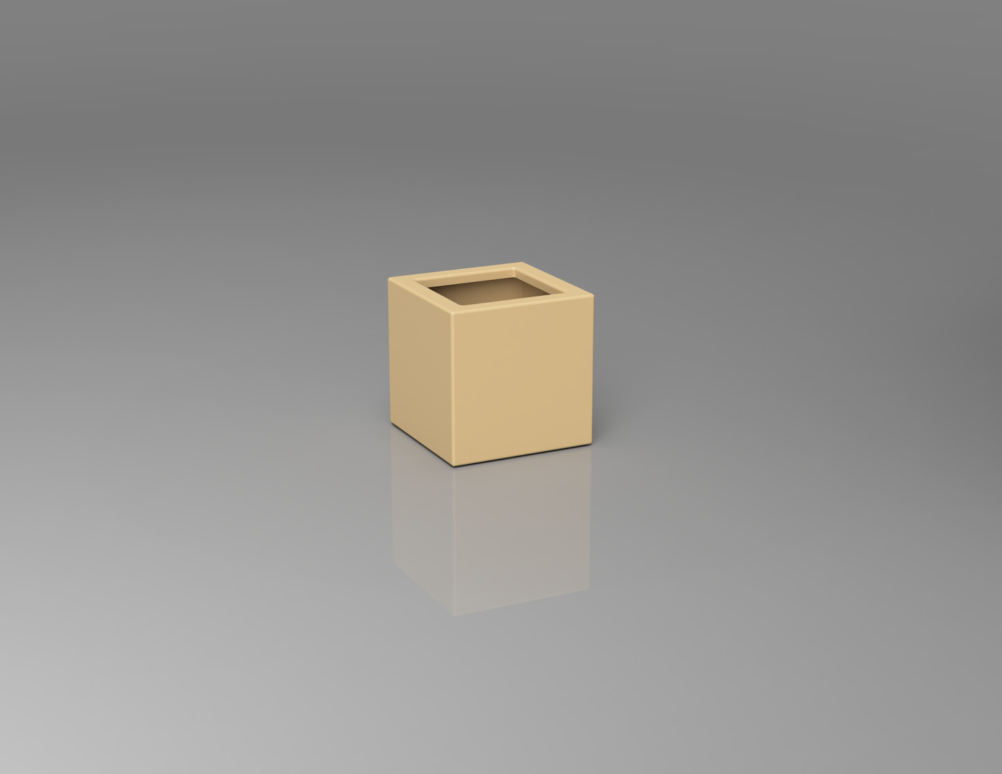 300mm British manufactured square metal planter in RAL1001 Beige, suitable for indoor and outdoor use.