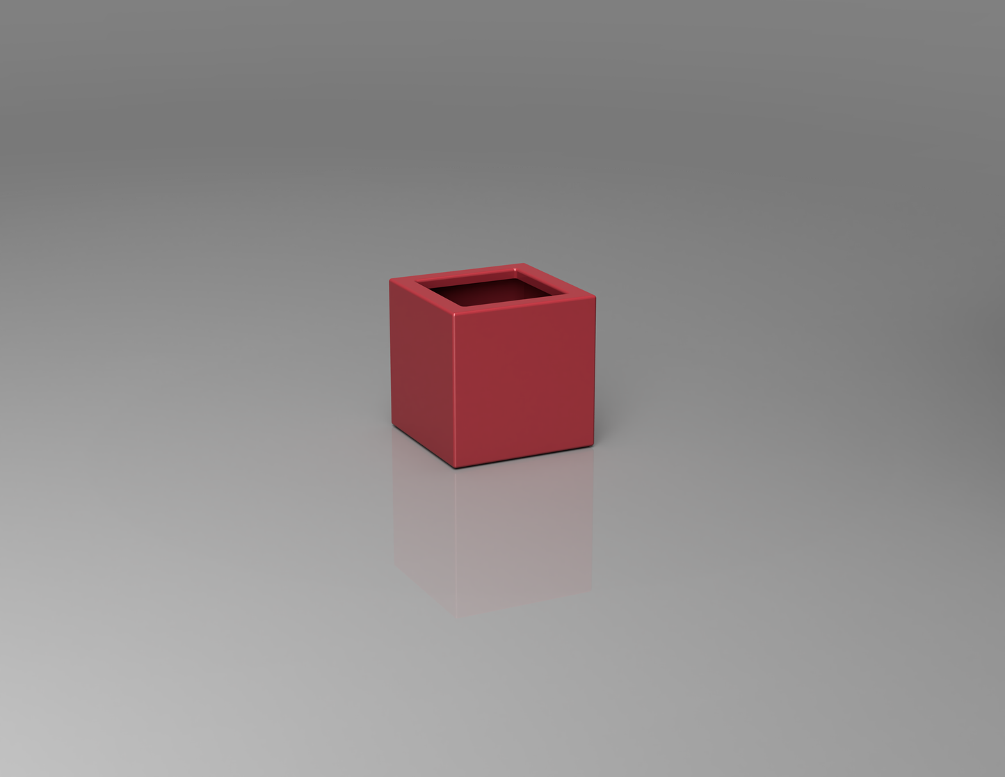 300mm British manufactured square metal planter in RAL3028 Red, suitable for indoor and outdoor use.