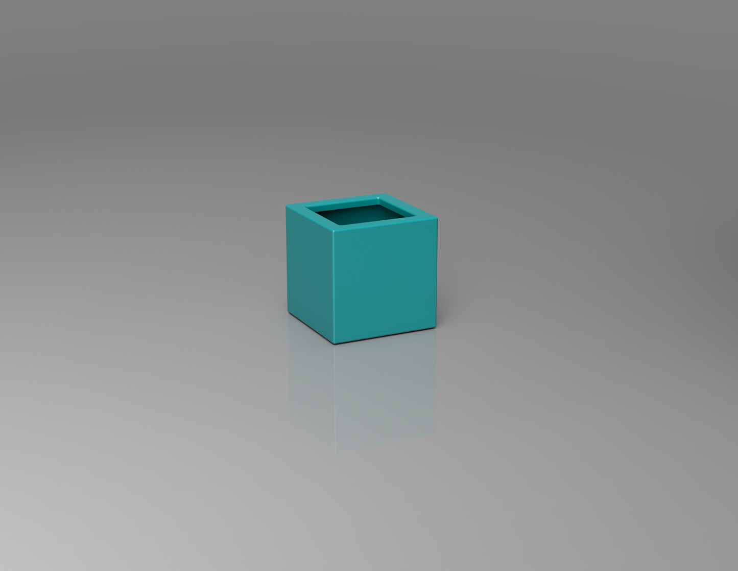 300mm British manufactured square metal planter in RAL5018 Turquoise, suitable for indoor and outdoor use.