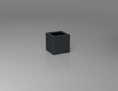 300mm British manufactured square metal planter, in RAL7016 Anthracite Grey, suitable for indoor and outdoor use.