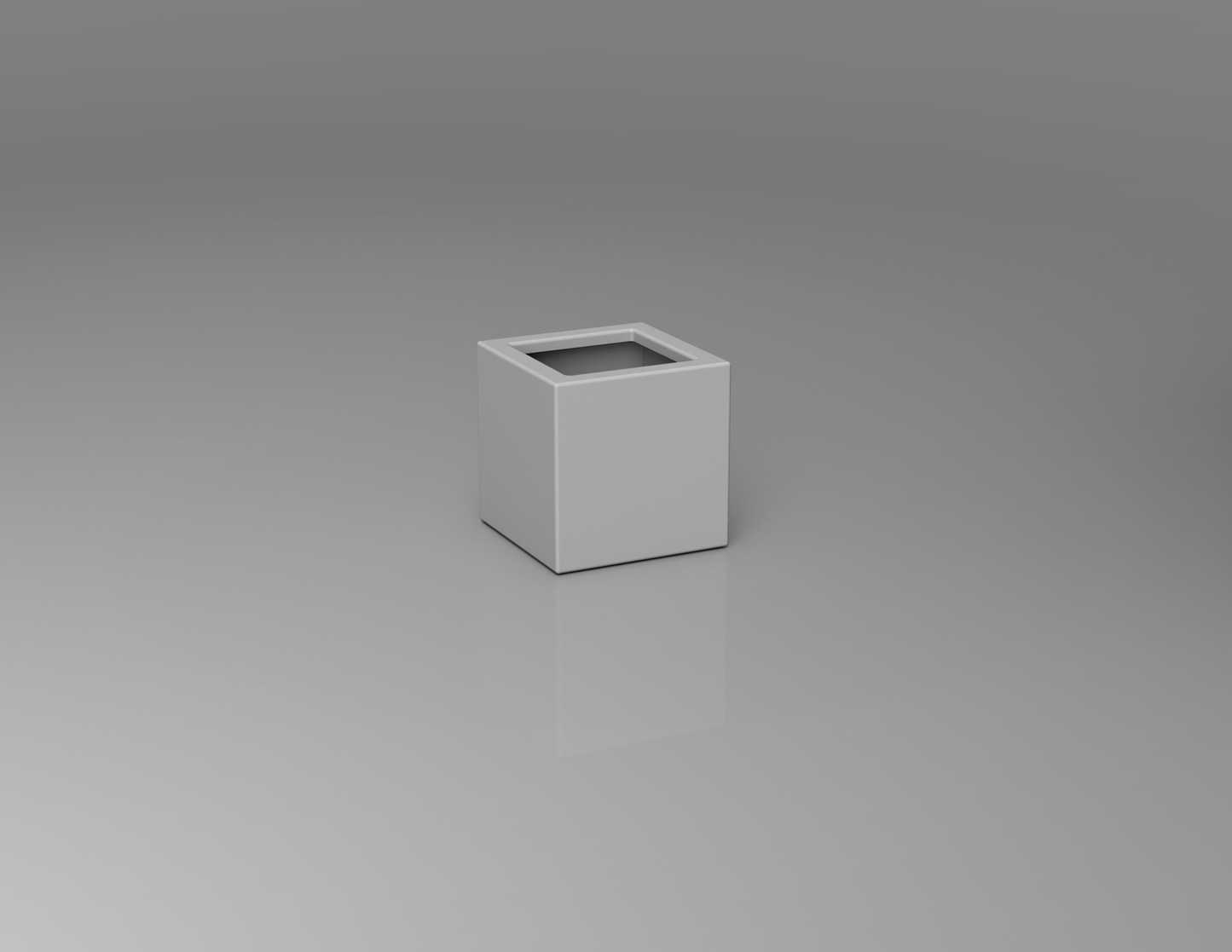 300mm British manufactured square metal planter in RAL9006 Silver, suitable for indoor and outdoor use.