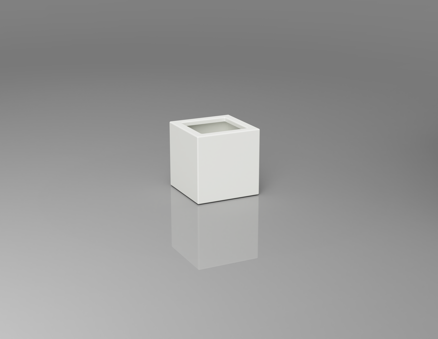 300mm British manufactured square metal planter in RAL9016 White, suitable for indoor and outdoor use.