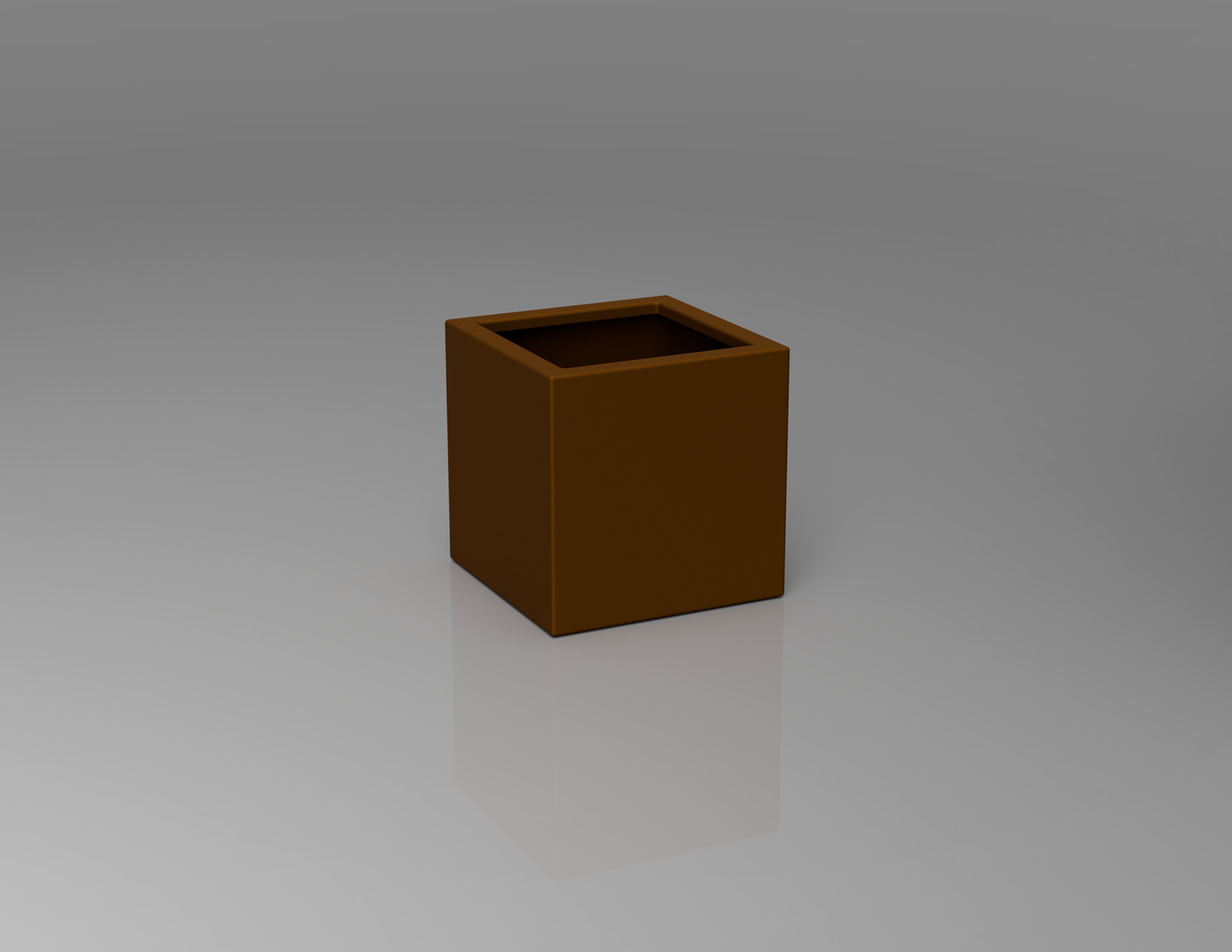 400mm British manufactured square metal planter in special effect Faux Corten, suitable for indoor and outdoor use.