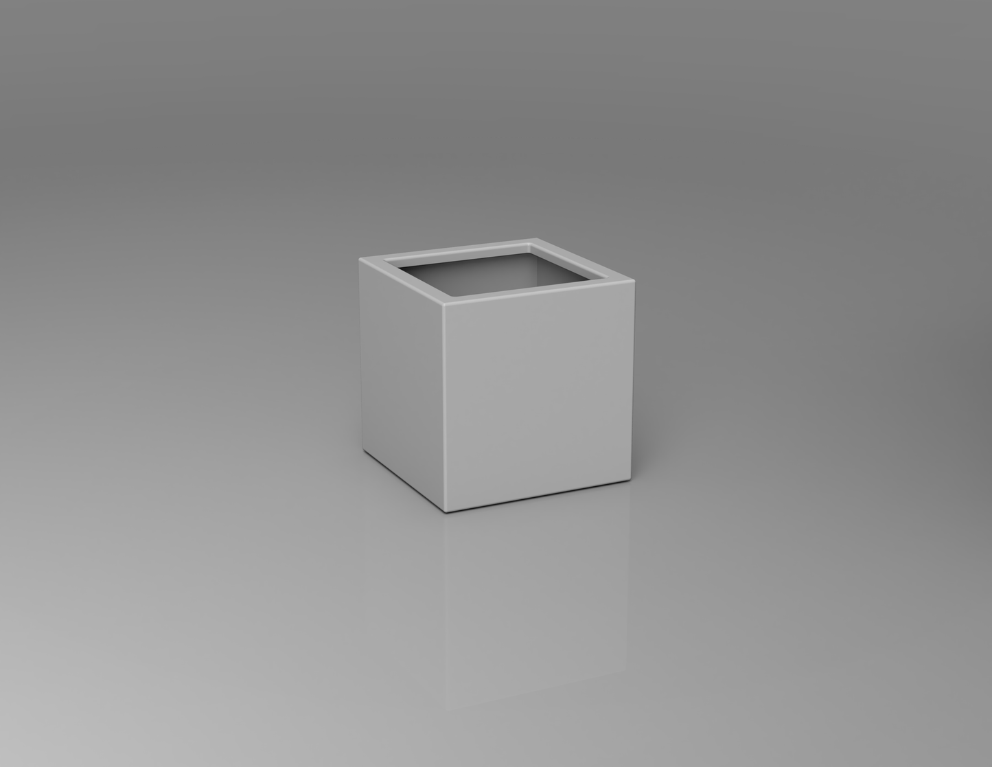 400mm British manufactured square metal planter in RAL9006 Silver, suitable for indoor and outdoor use.