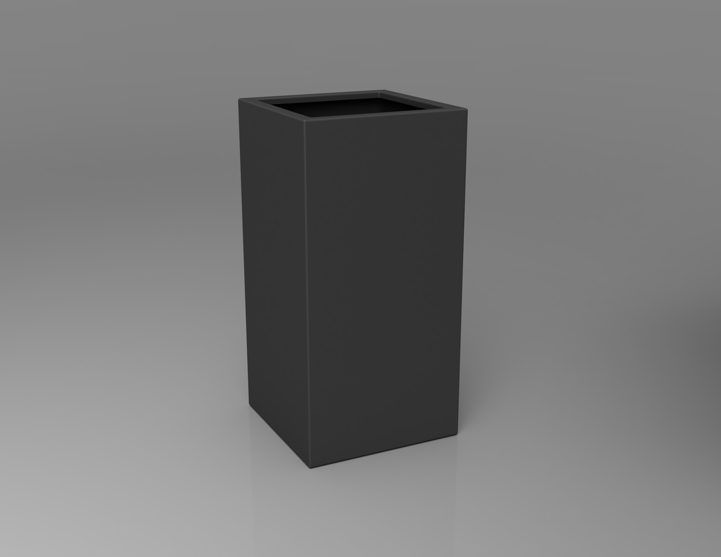 500mm British manufactured tall column metal planter in special effect Manganese, suitable for indoor and outdoor use.