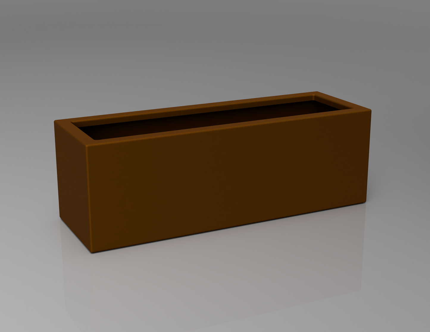 900mm British manufactured trough metal planter in special effect Faux Corten, suitable for indoor and outdoor use.