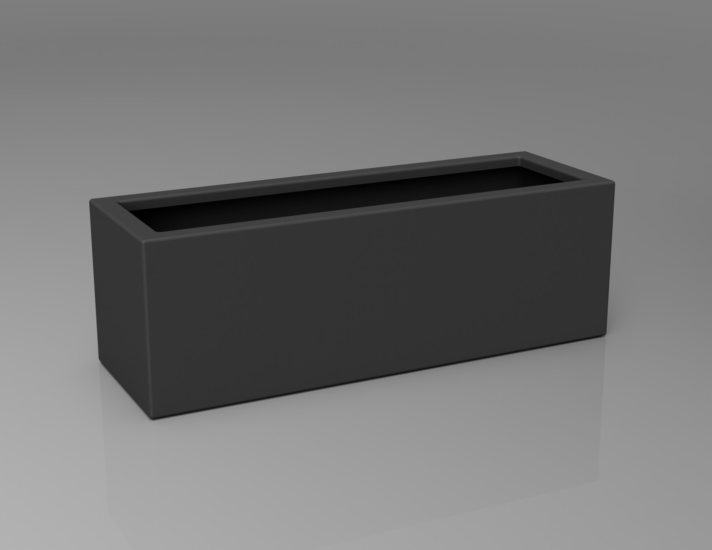 900mm British manufactured trough metal planter in special effect Manganese, suitable for indoor and outdoor use.