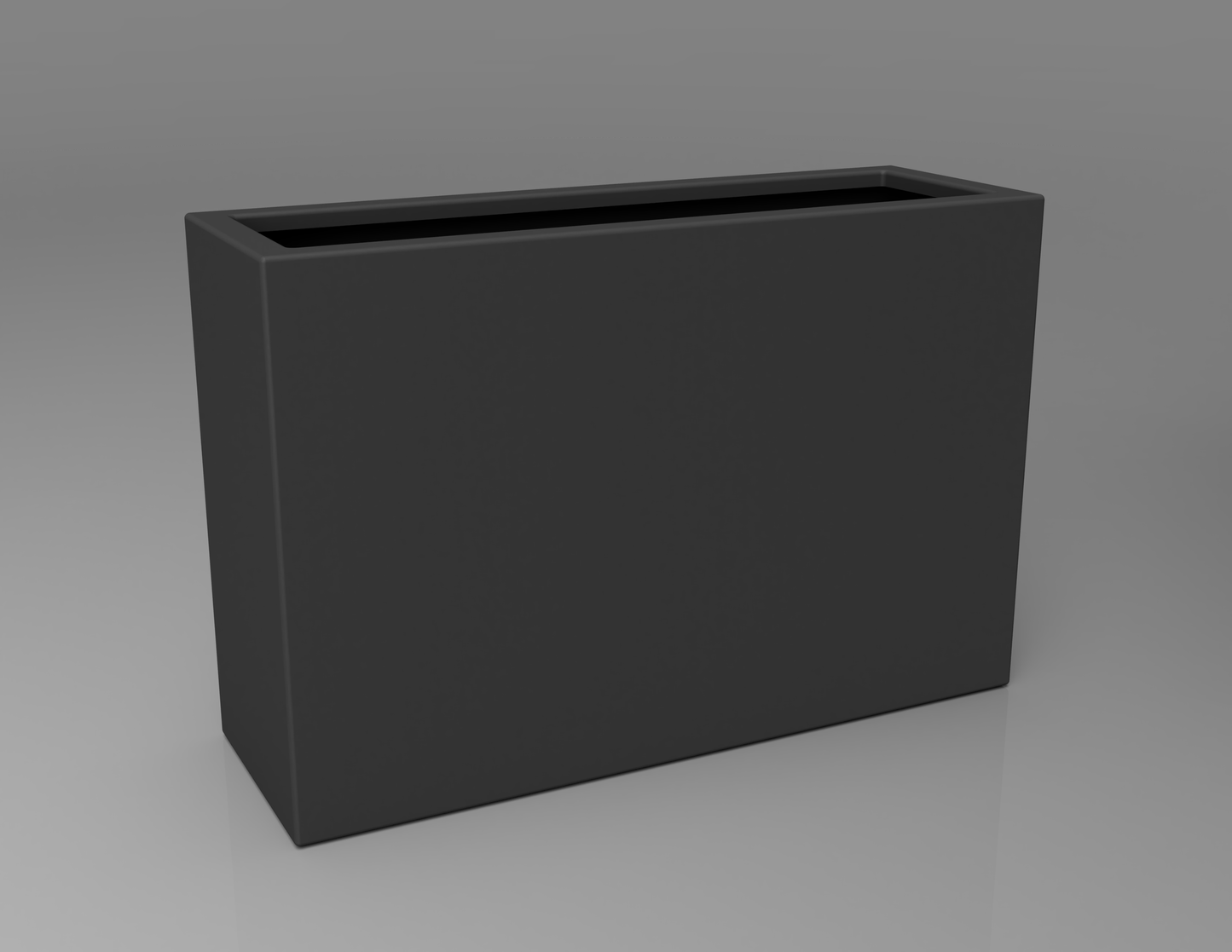 900mm British manufactured tall trough metal planter in special effect Manganese, suitable for indoor and outdoor use.