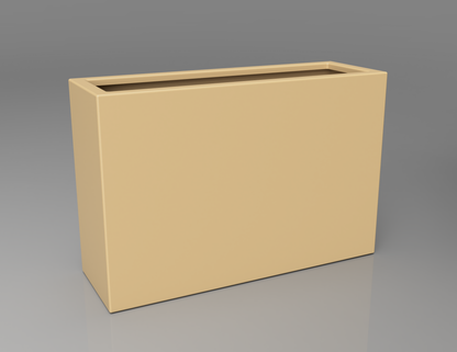 900mm British manufactured tall trough metal planter in RAL1001 Beige, suitable for indoor and outdoor use.