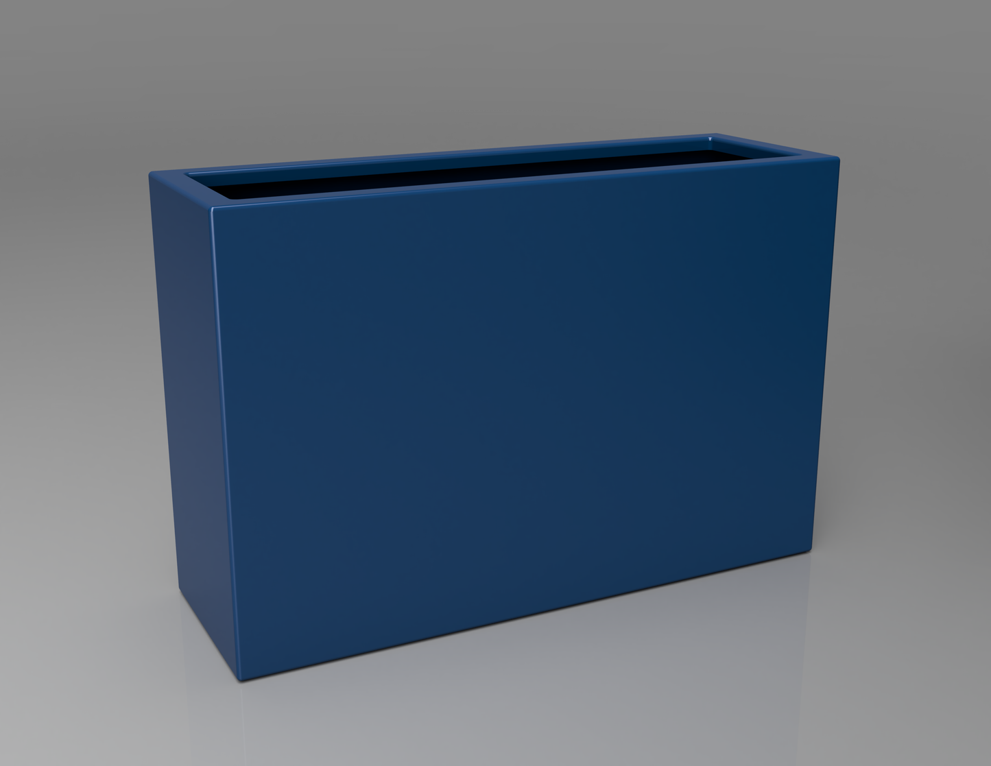 900mm British manufactured tall trough metal planter in RAL5010 Blue, suitable for indoor and outdoor use.
