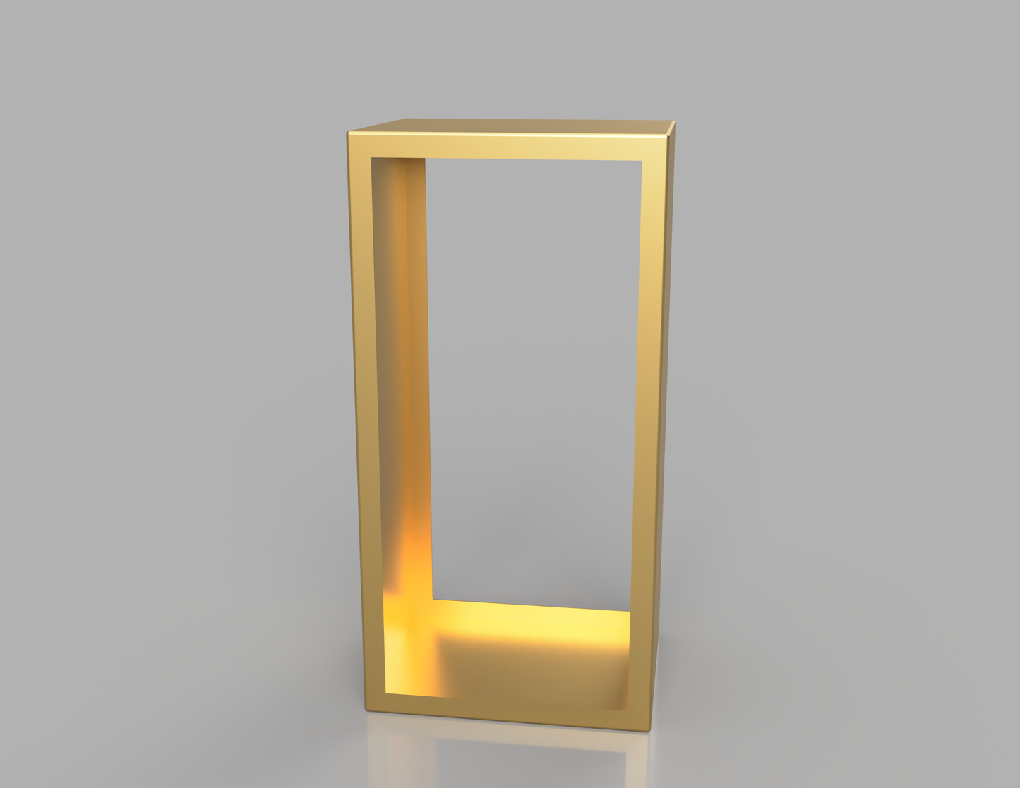 1000mm British manufactured metal Tall rectangular Log Store in special effect Gold, suitable for indoor and outdoor use.