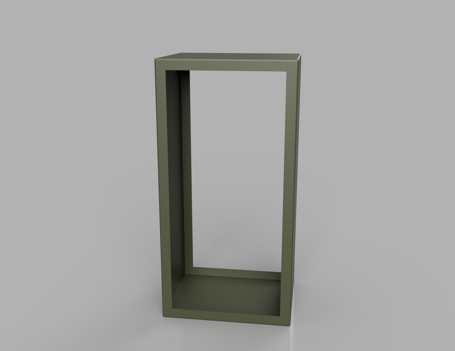 1000mm British manufactured metal Tall rectangular Log Store in RAL6003 Olive Green, suitable for indoor and outdoor use.