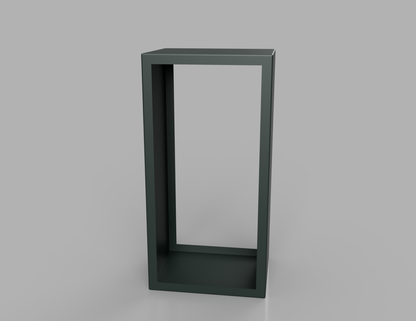 1000mm British manufactured metal Tall rectangular Log Store in RAL6012 Black Green, suitable for indoor and outdoor use.