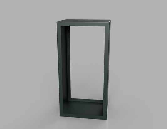 1000mm British manufactured metal Tall rectangular Log Store in RAL6012 Black Green, suitable for indoor and outdoor use.