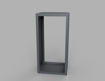 1000mm British manufactured metal Tall rectangular Log Store in RAL7015 Slate Grey, suitable for indoor and outdoor use.