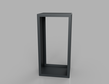 1000mm British manufactured metal Tall rectangular Log Store in RAL7016 Anthracite Grey, suitable for indoor and outdoor use.