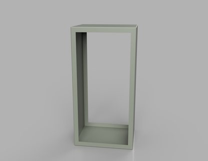 1000mm British manufactured metal Tall rectangular Log Store in RAL7033 Cement Grey, suitable for indoor and outdoor use.