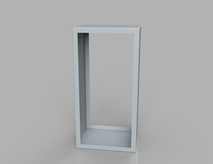 1000mm British manufactured metal Tall rectangular Log Store in RAL7040 Window Grey, suitable for indoor and outdoor use.