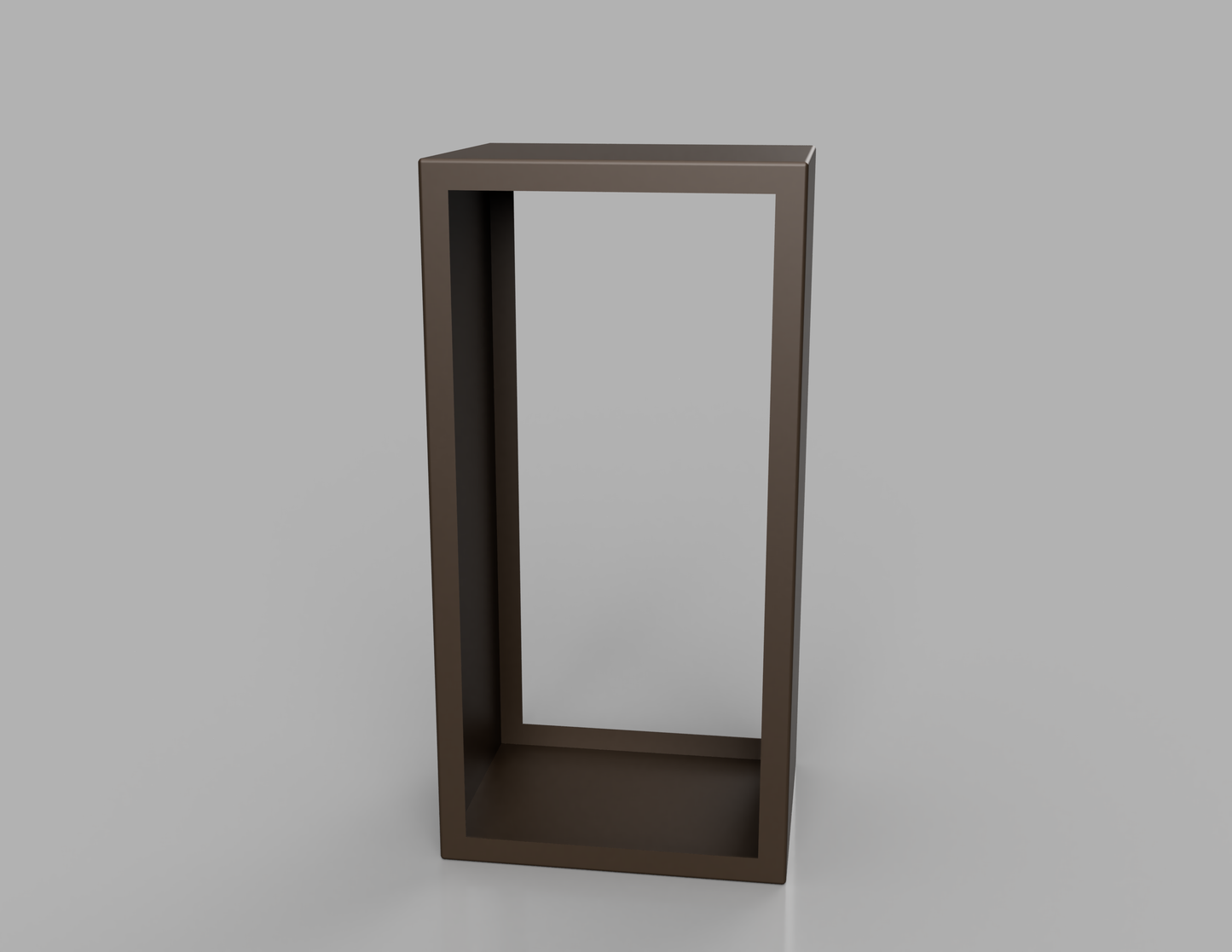 1000mm British manufactured metal Tall rectangular Log Store in RAL8014 Brown, suitable for indoor and outdoor use.