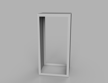1000mm British manufactured metal Tall rectangular Log Store in RAL9006 Silver, suitable for indoor and outdoor use.
